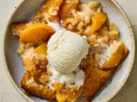 The Shortcut Bisquick Peach Dessert That’s Ready for the Oven in 10 Minutes